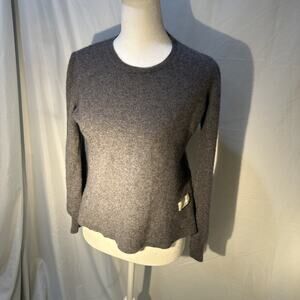 Anthropologie Odd Molly Gray 100% Cashmere Sweater SZ 1 Small Cottagecore Luxury